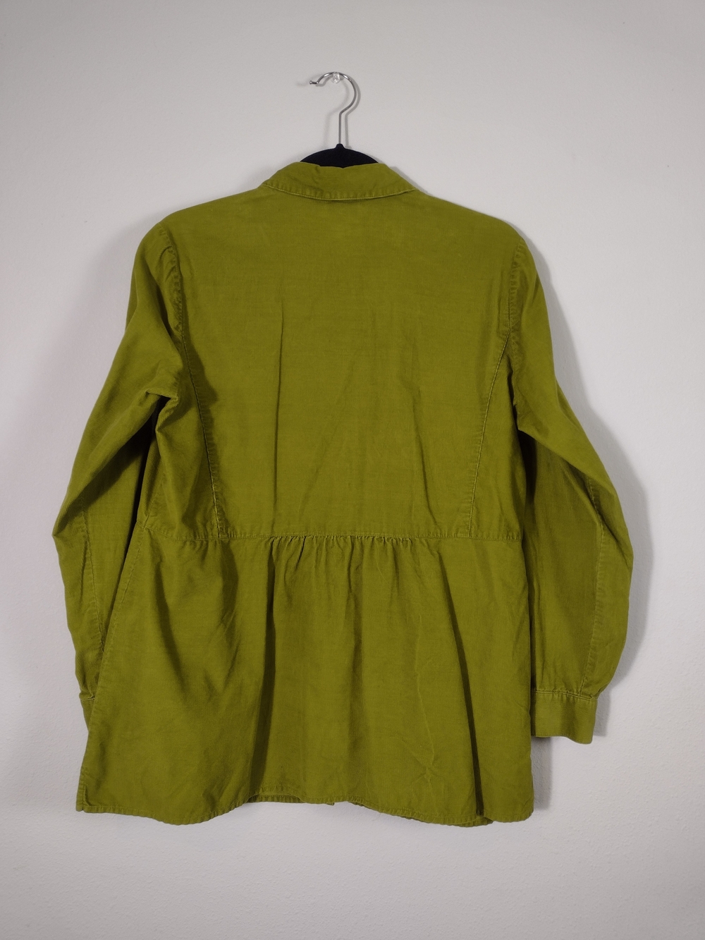 J. Jill Corduroy Button Up Long Sleeve Top Green Size M - Picture 2 of 8